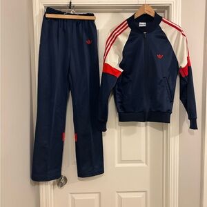 adidas Originals Navy and Red Tracksuit